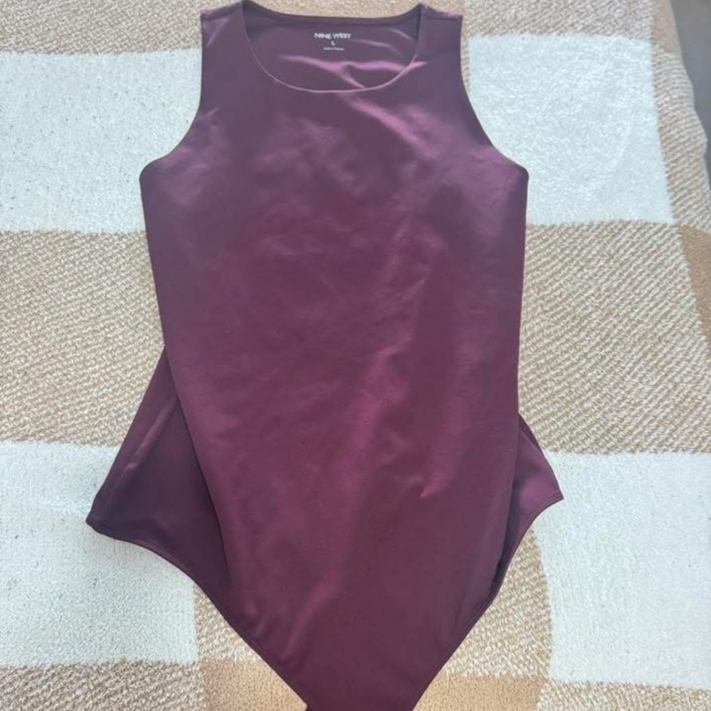 Maroon Tank Top Bodysuit
